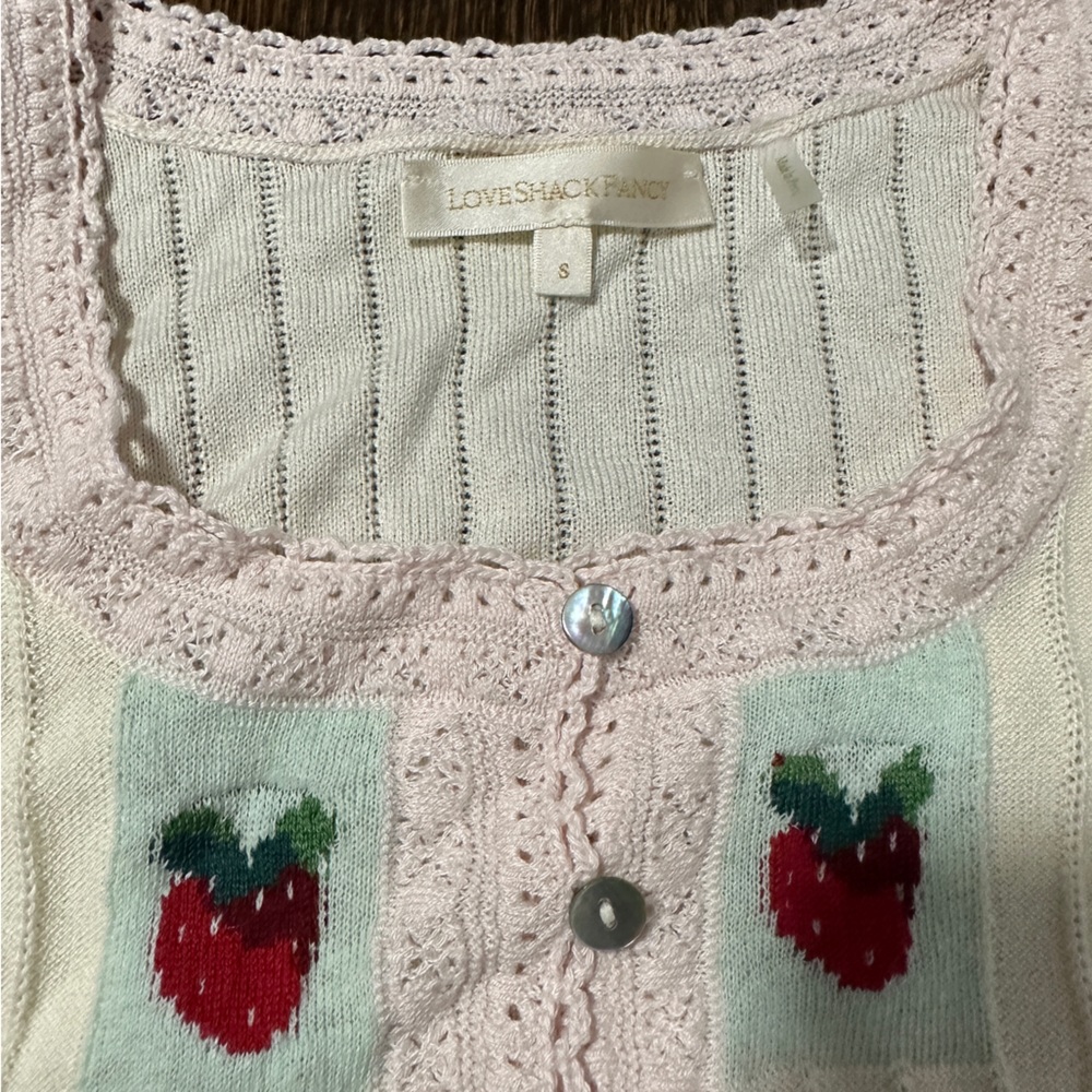 Loveshackfancy Strawberry Sweater - image 3